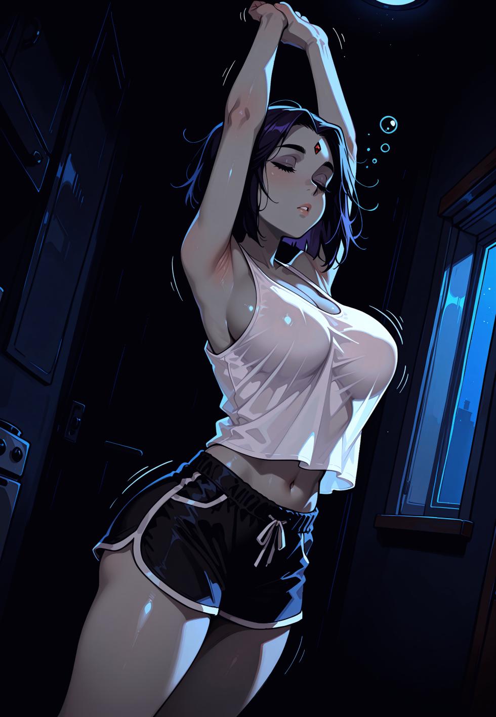 Raven sneaking into the kitchen for a late-night snack [AI Generated] [Mittoshura] - Page 4