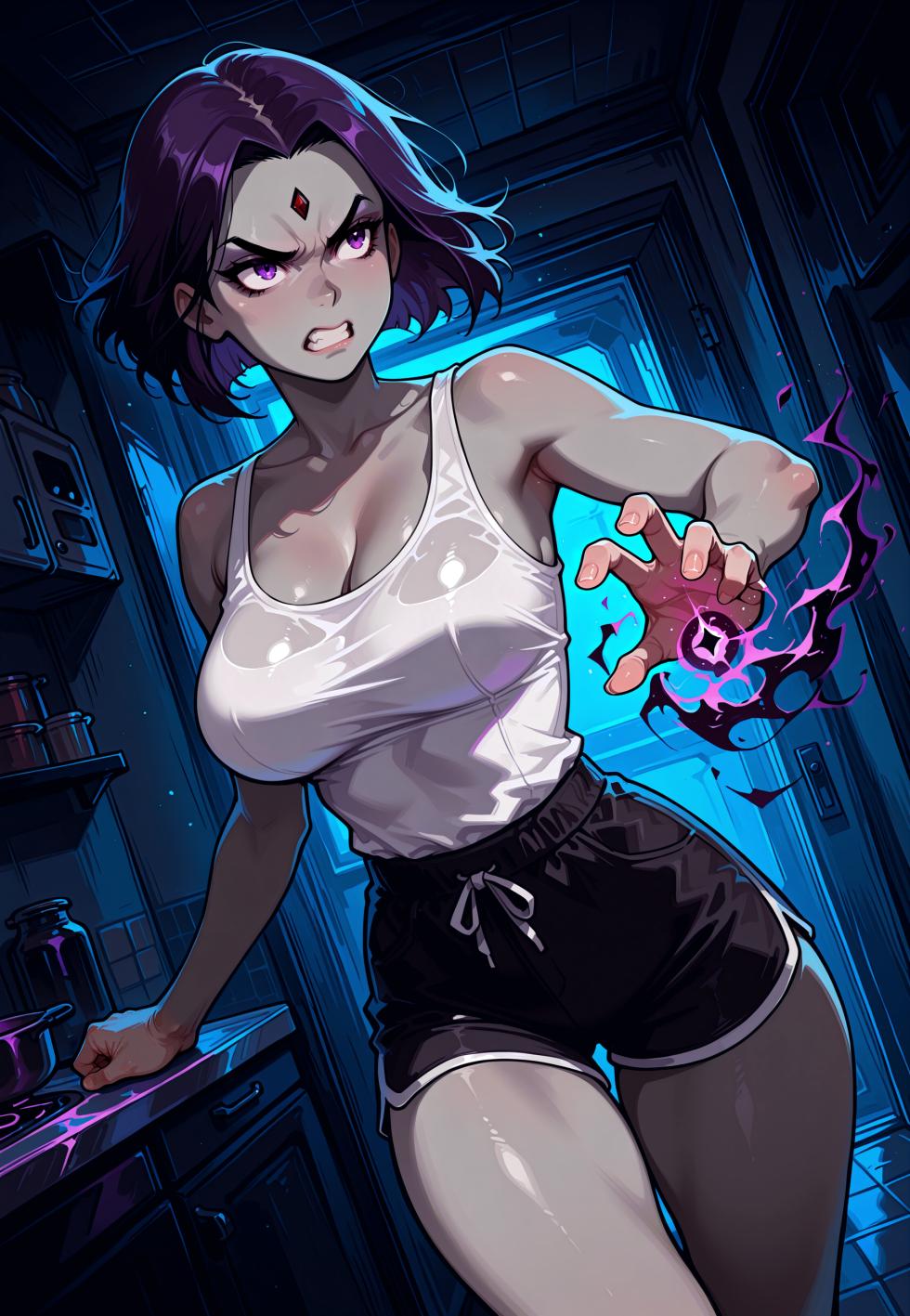 Raven sneaking into the kitchen for a late-night snack [AI Generated] [Mittoshura] - Page 10