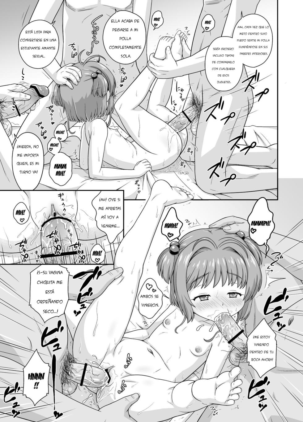 [Taikan Kyohougumi (Azusa Norihee)] Sakura-chan to Oshigoto Challenge - Ona-Hole Challenge with Sakura｜El Desafío Laboral de Sakura-chan - Desafío Ona-Hole Junto a Sakura (Cardcaptor Sakura) [Spanish] [Pajeros] [Digital] - Page 14