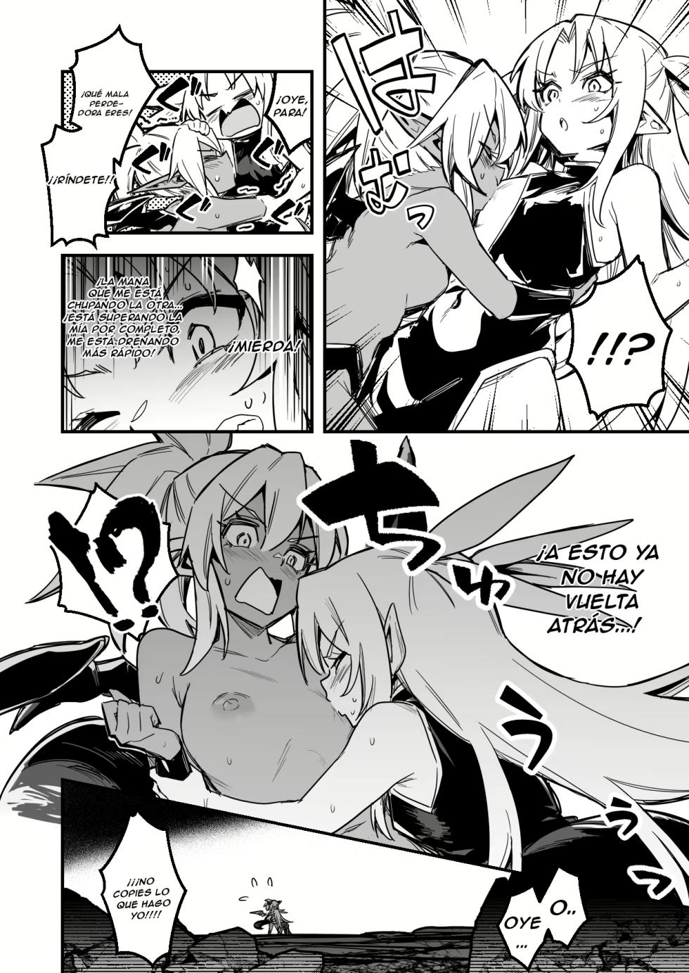 [LeftHand] Monzetsu!! Yuri Ecchi Energy Drain Taiketsu!! Kyuunyuu Impu-chan vs Uranaishi-chan - Page 6