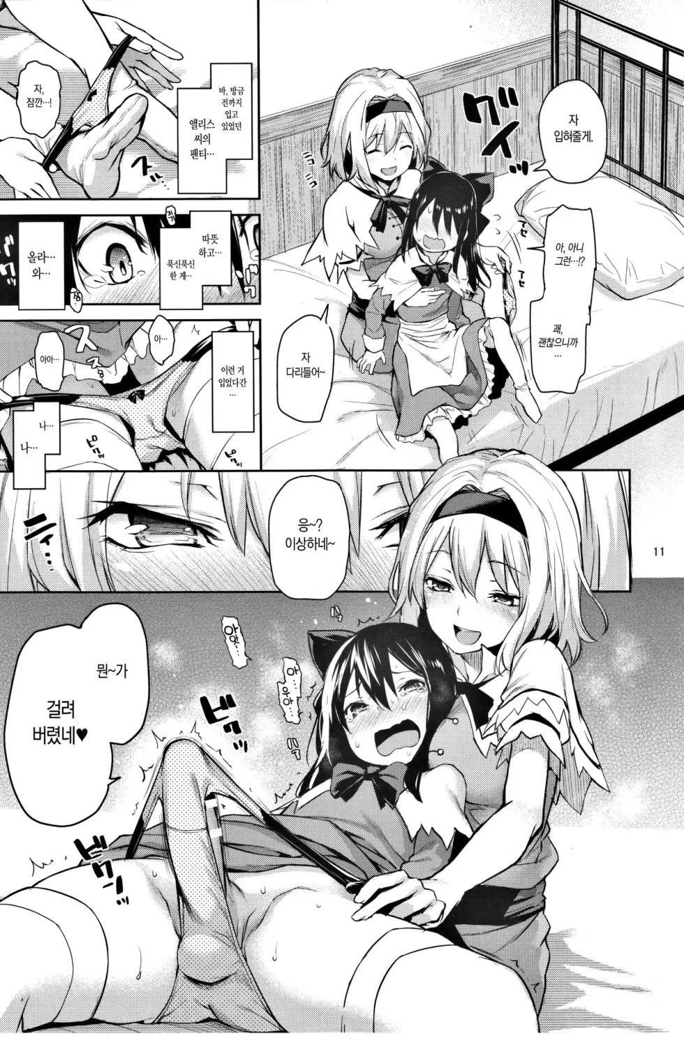 (C91) [Anmitsuyomogitei (Michiking)] Karakai Jouzu no Alice-san! | 장난을 잘치는 앨리스씨! (Touhou Project) [Korean] [샤르카나] [Decensored] - Page 8