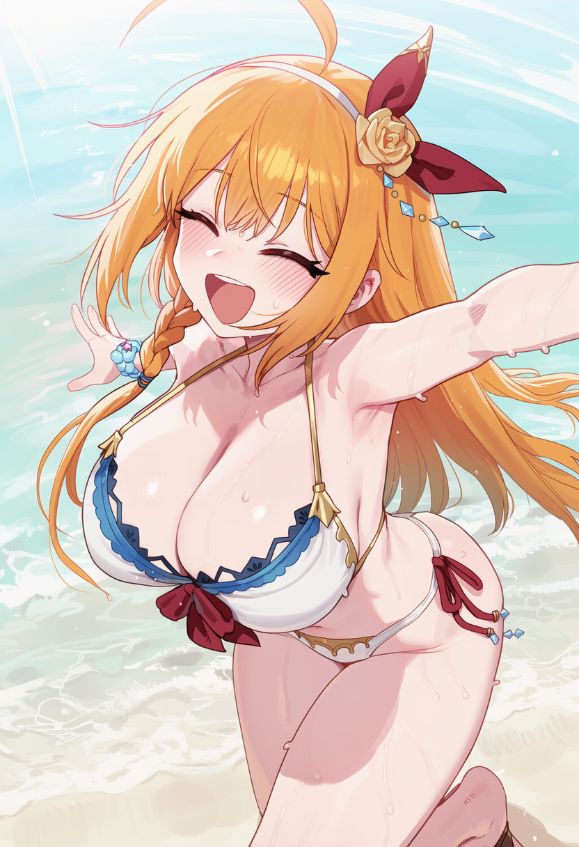 [Pixiv] Thx (120662529)   敗北ヒロイン ペコリーヌ   +   敗北を喫するコッコロ [AI Generated] - Page 1