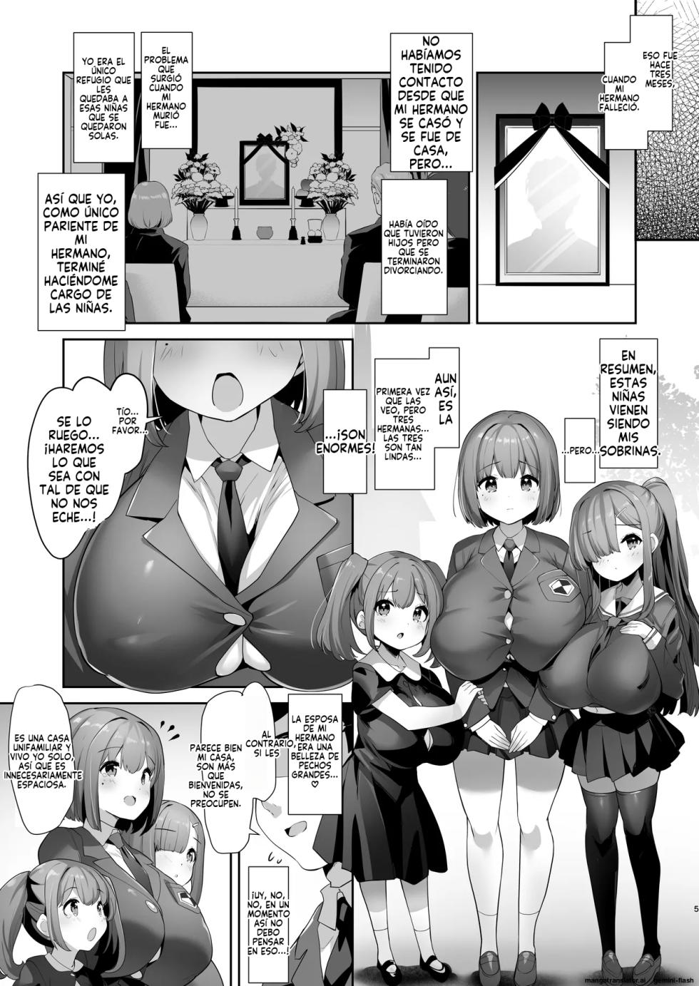 Mei Chichi Harem Mecha Amaetekuru Kogara Bakunyuu Meikko (Spanish) MTL - Page 4
