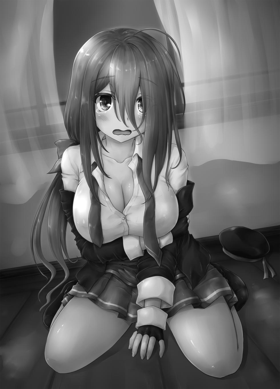 [Newtype Kenkyuujo (Kotowari)] Namidame ga Kawaii Kakure Kyonyuu no Uchi no Hishokan (Kantai Collection -KanColle-) [Digital] - Page 2