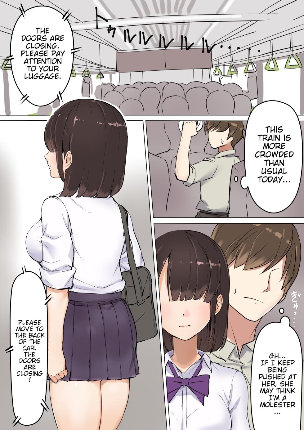 [Asuka Shinozaki] Inran Chijo JK ni Manin Densha de Gyaku Chikan Sareta Ato Hotel de Seigangu ni Sareta | After Being Reverse-Molested on a Crowded Train by a Lewd High School Girl, I Was Used Like a Sex Toy in a Love Hotel. [English] [Poranya] - Page 2