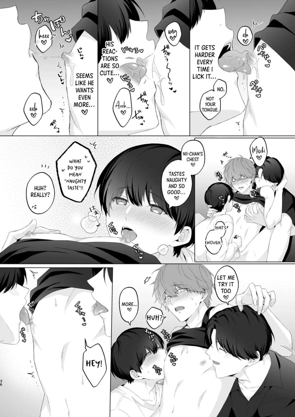 [Imobatake (Oimo)] San Kyodai de Nakayoshi Etchi Chinan Ukete [Eng] - Page 36