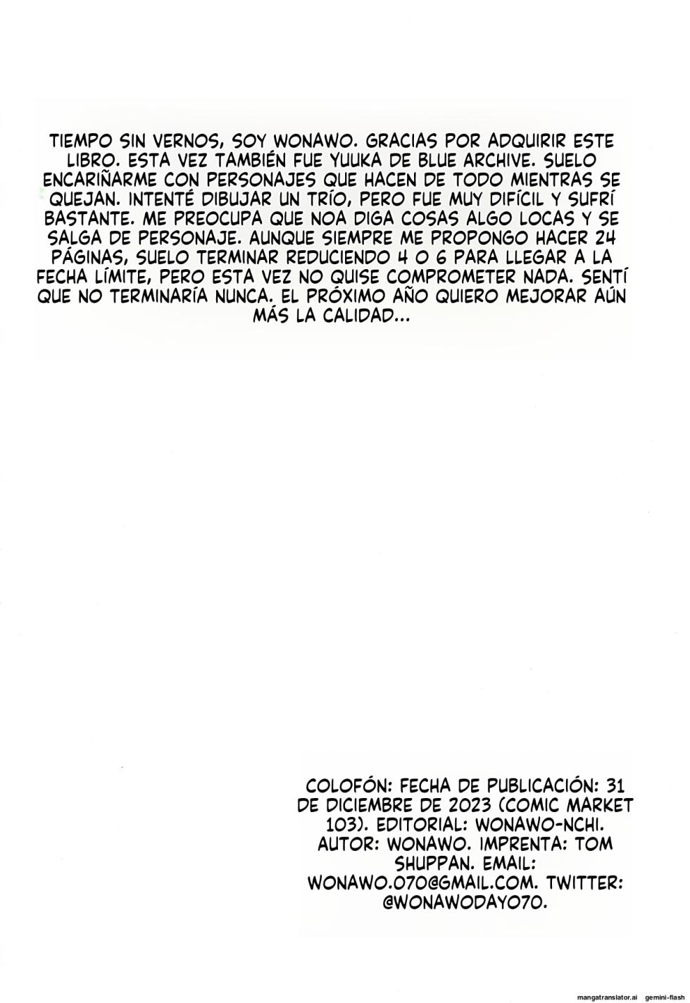 [Wonawonchi (Wonawo)] Ganbaru Watashi no Sugu Soba 2 (Blue Archive) [Spanish] [MTL] [Digital] - Page 26