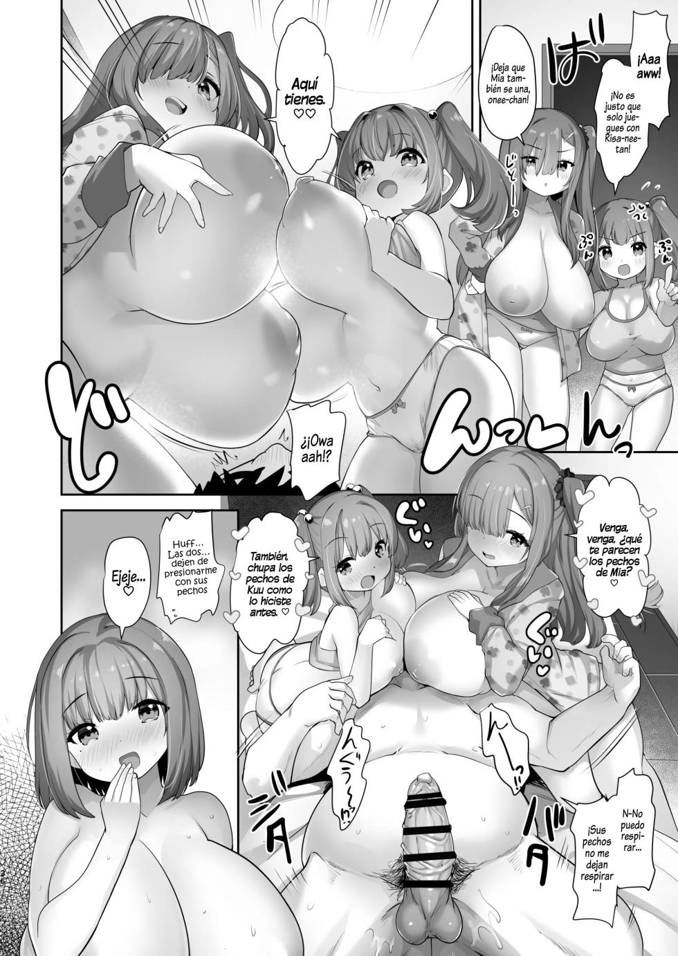 [Misty Isle (Sorimura Youji)] Mei Chichi Harem ~Mecha Amaetekuru Kogara Bakunyuu Meikko 3-shimai to Icha Love Sex Seikatsu~｜~Una Vide de Sexo Amoroso con mis Tres Pequeñas Sobrinas que son Hermanas de Enormes Pechos que son Muy Mimosas y Caroñosas~ [Spanish] [Al chile no sé Scan] [Digital] - Page 35