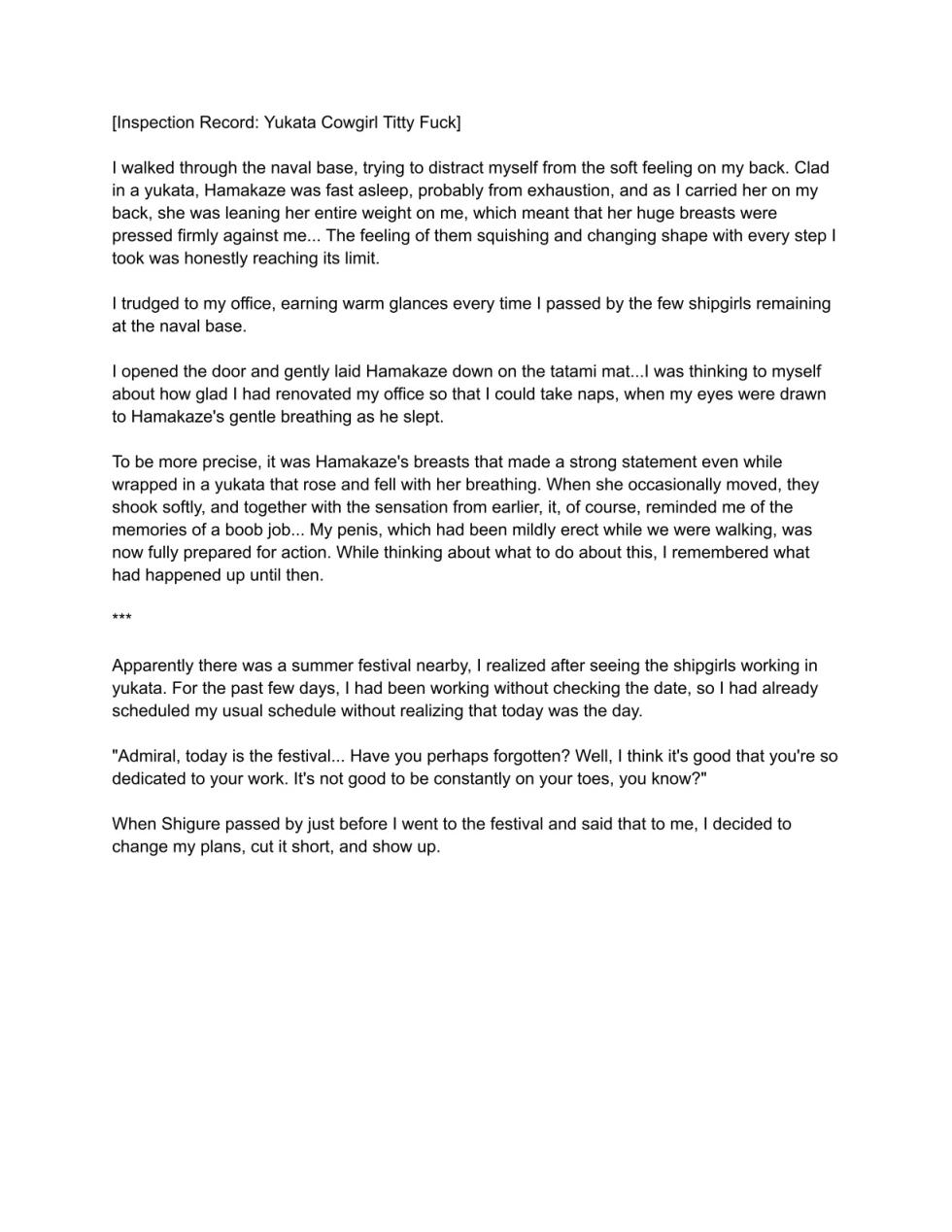 [Eriaryuu (H Miyata, Belko)] Kuchiku-kan Kyoubu Soukou Kensa (Kantai Collection -KanColle-) [Digital] [Rough English] - Page 36