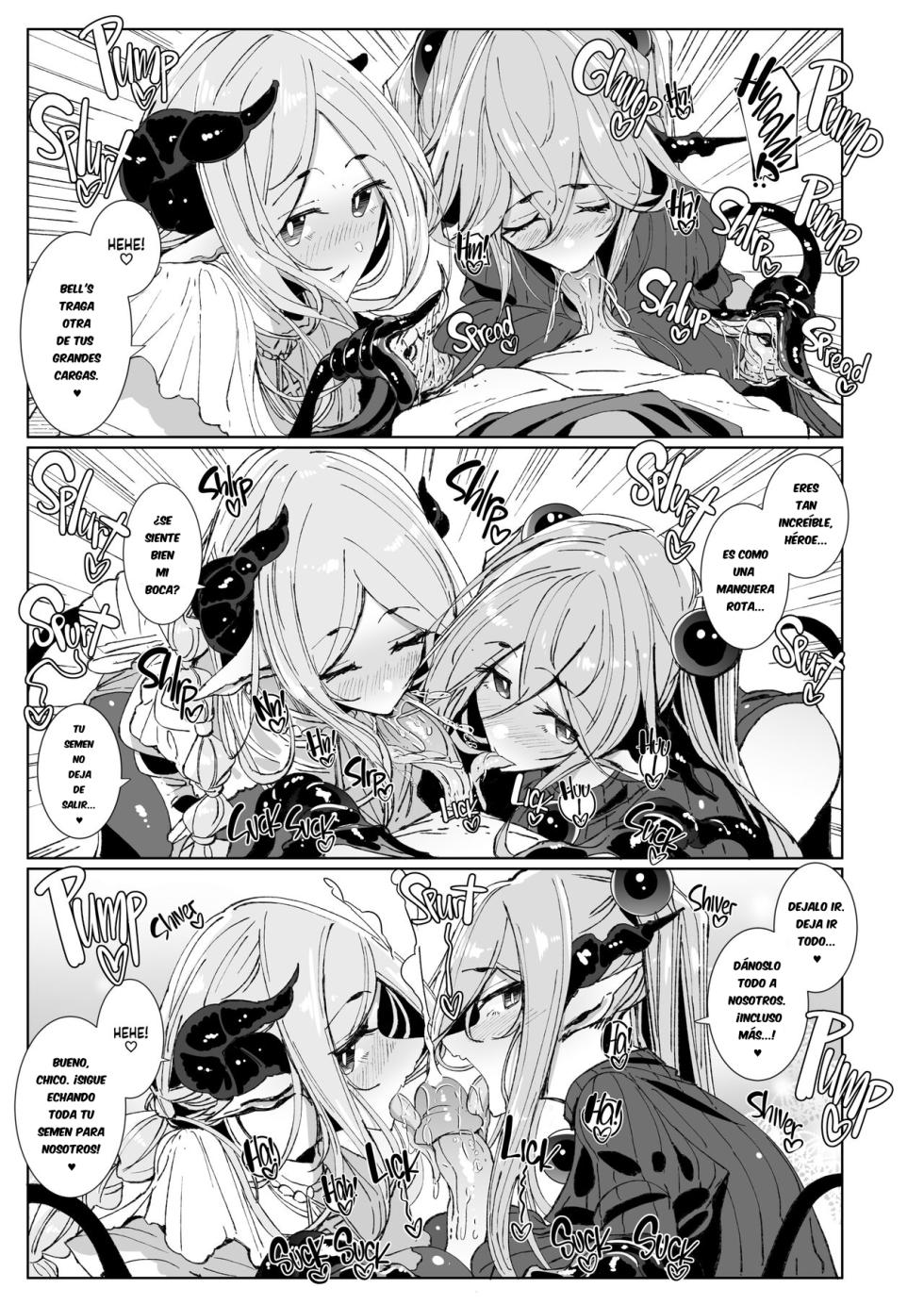 [Tsumetoro] Maou Toubatsu o Oeta Yuusha-kun to Futanari Inma Futari ga Yarukotonante Kimatteru yo ne! |The Demon Lord Is Gone, the World Is at Peace... What Are the Hero and His Futa Succubi Gonna Do!? [Spanish] [Decensored] - Page 32
