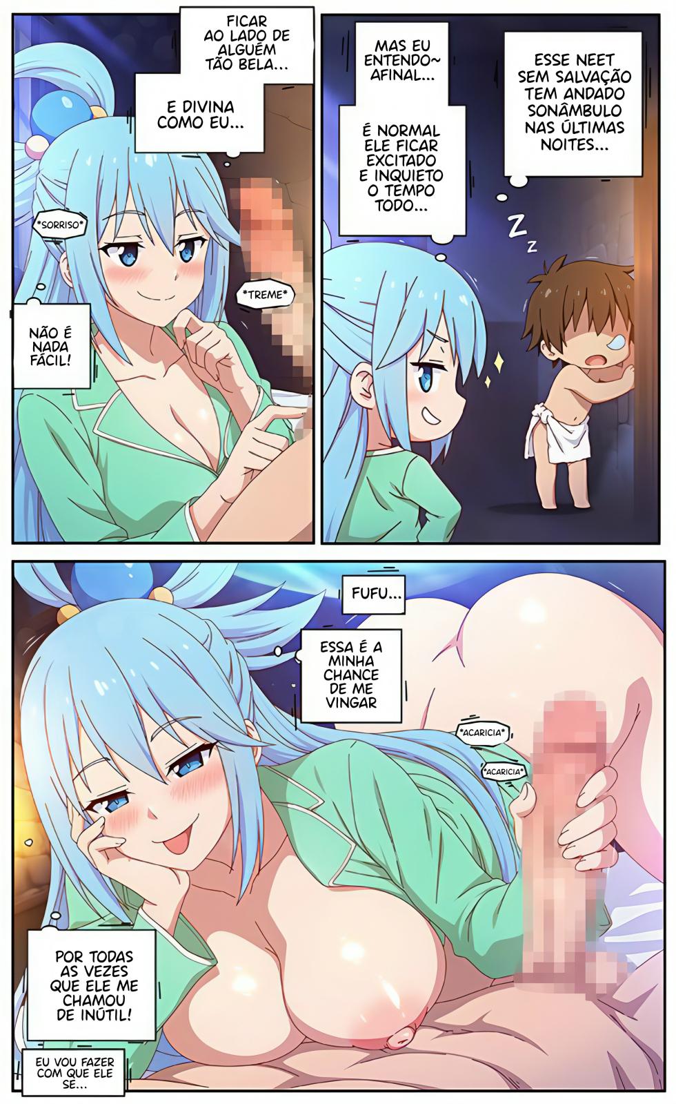 [Blue-Senpai] Aqua (Konosuba) [Portuguese-BR + versão sem texto] - Page 1