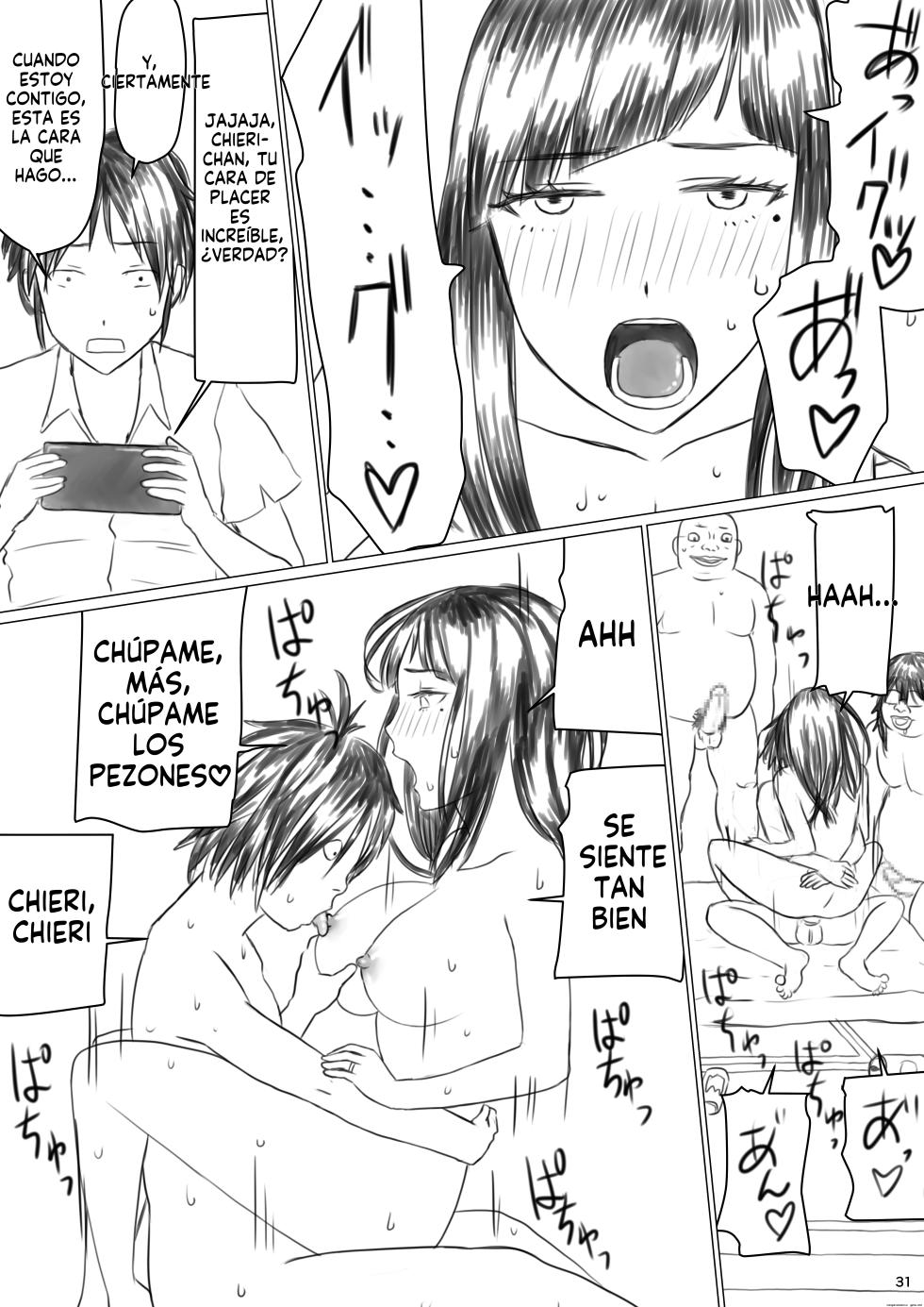 [Jigoku no Nyanko] Chieri-san wa Makerarenai! Netorase Konyoku Onsen [Spanish] - Page 33