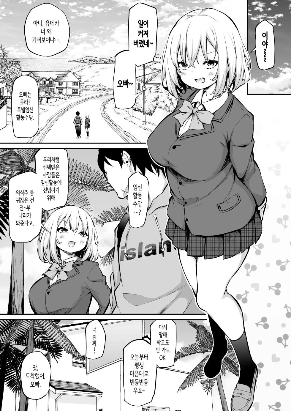 [Airandou] Imouto Haramasenai to Derarenai Shima | 여동생 임신시키지 않으면 나갈 수 없는 섬 [Korean] [Decensored] - Page 4