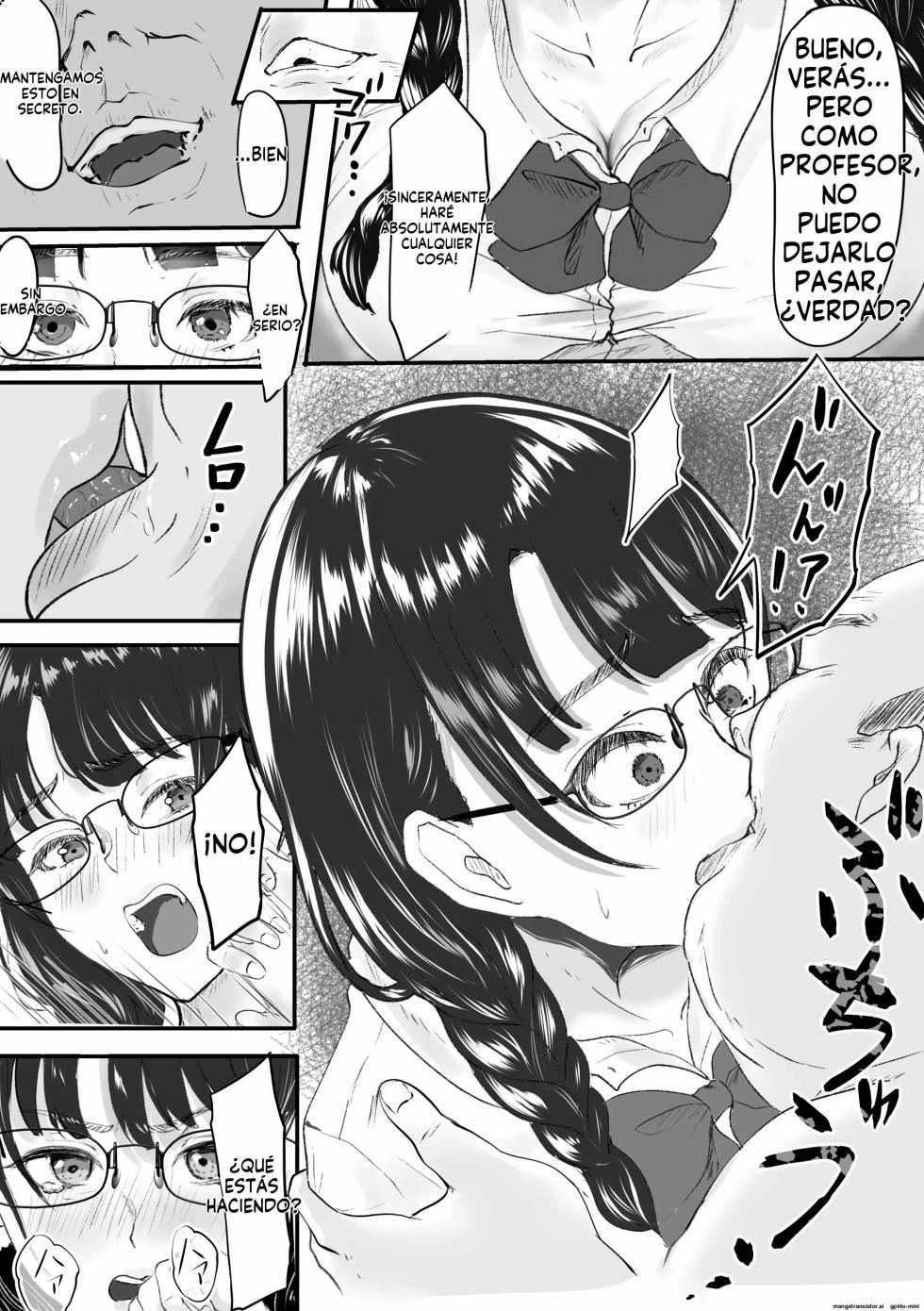 [Melon Car] Shinnin Kyoushi to Tsukiatte iru Koto ga Barete Chuunen no Tannin Kyoushi ni Netorareru Hanashi｜La Chica que Salía con su Profesor fue Descubierta y Chantajeada por Otro Profesor de Mediana Edad [Spanish] [FallenSub] - Page 7