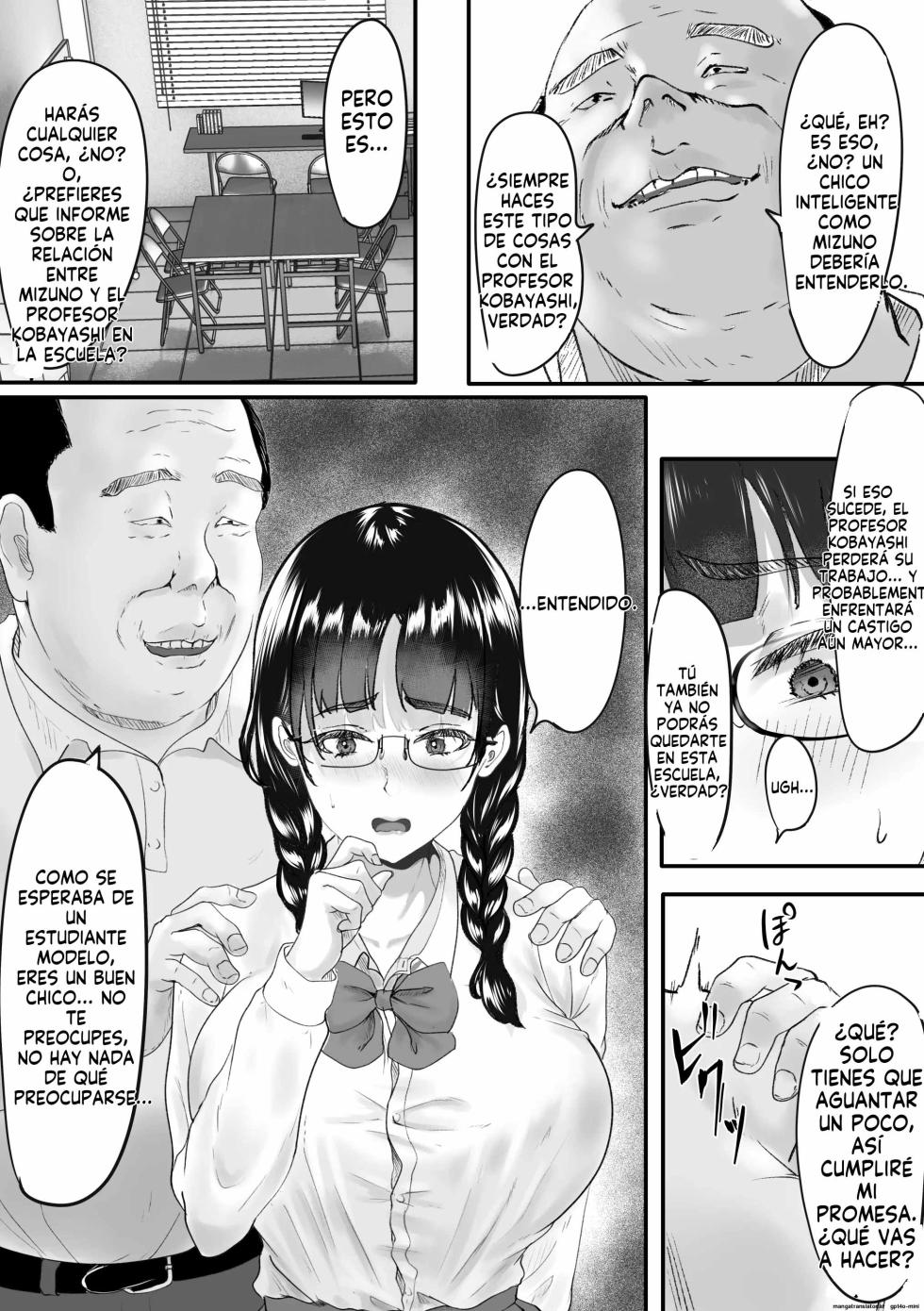 [Melon Car] Shinnin Kyoushi to Tsukiatte iru Koto ga Barete Chuunen no Tannin Kyoushi ni Netorareru Hanashi｜La Chica que Salía con su Profesor fue Descubierta y Chantajeada por Otro Profesor de Mediana Edad [Spanish] [FallenSub] - Page 8