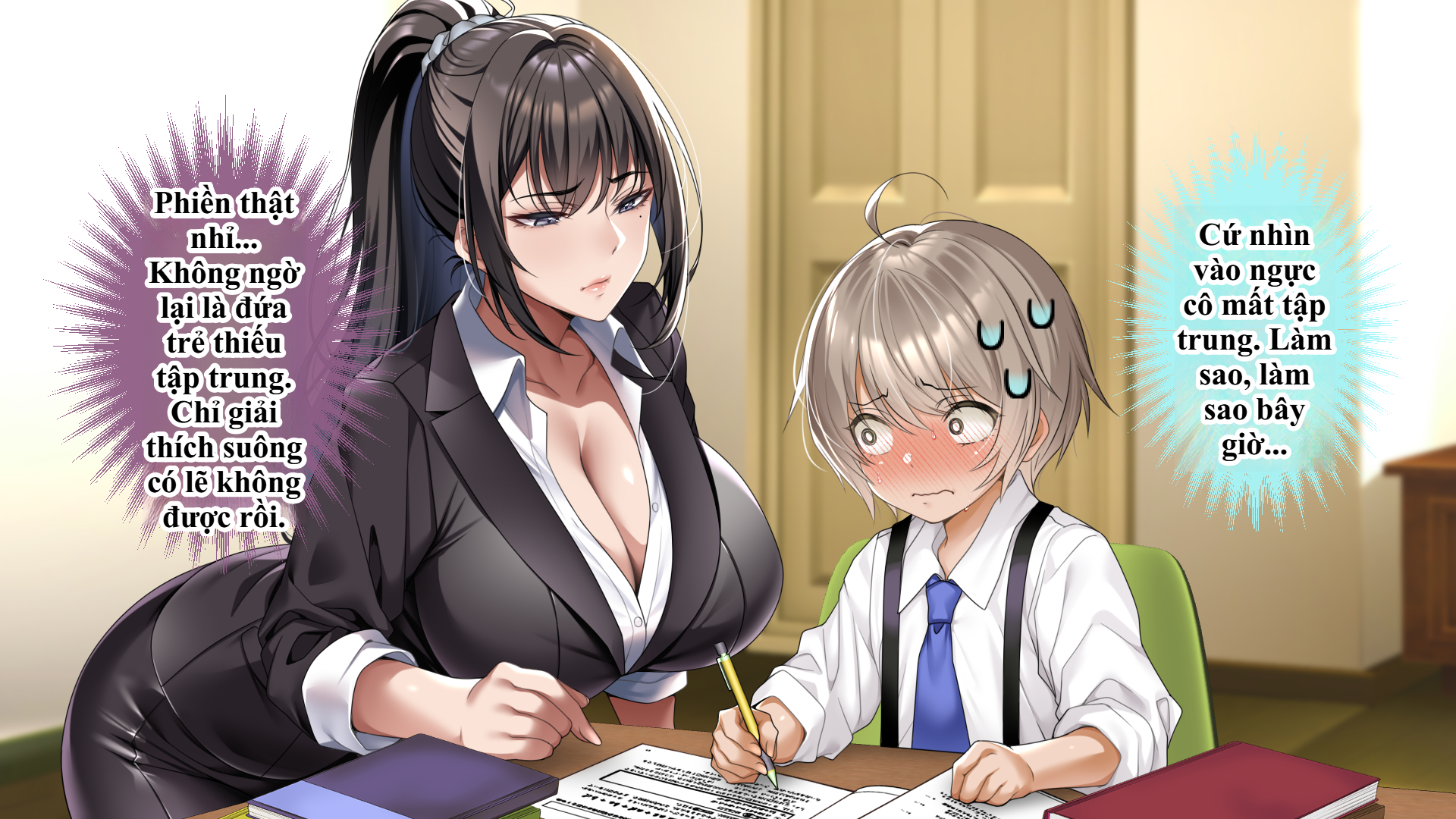 [eyechil Works (Hayashi Cherry)] Cool na Hitozuma Katei Kyoushi o Netotte Haramaseta Hanashi | Sự sa ngã của cô giáo nghiêm khắc trước con cặc bự của bố học trò. - Page 38