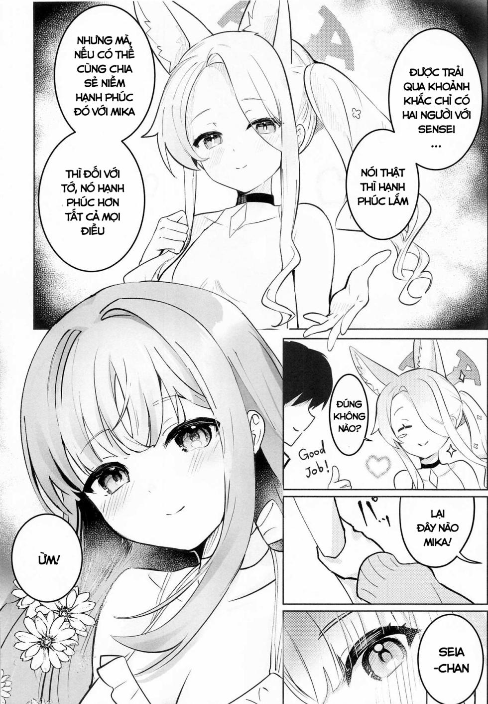 (C107) [Sandrop (KiTA)] Koufuku na Eden ni Oboreru Yoru - Lạc Trong Màn Đêm Của Vườn Địa Đàng Hoan Lạc (Blue Archive) - Page 9
