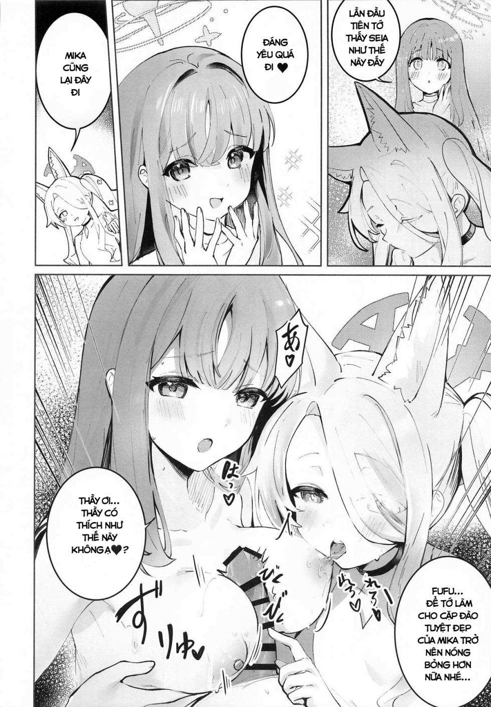 (C107) [Sandrop (KiTA)] Koufuku na Eden ni Oboreru Yoru - Lạc Trong Màn Đêm Của Vườn Địa Đàng Hoan Lạc (Blue Archive) - Page 11