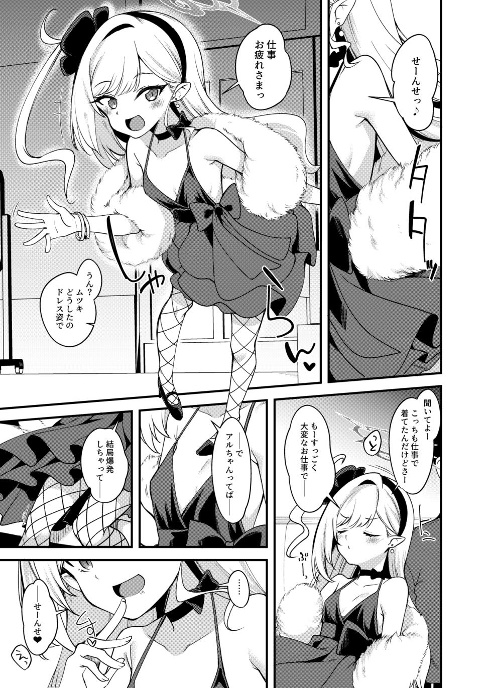 [Ryuukakusan Nodoame (Gokubuto Mayuge)] Dress Mutsuki to Ichaicha Ecchi Suru Hon. (Blue Archive) [Digital] - Page 3