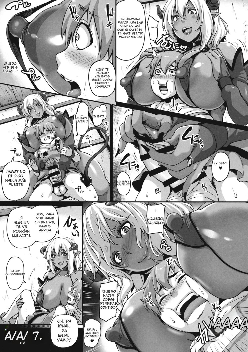 (C94) [Tiramisu Tart (Kazuhiro)] Inma Kyuusei 2 ~Shotagui Succubus Onee-san~｜Demonesa Chupasemen 2 ~La Onee-san Súcubo Devoradorashotas~ [Spanish] [Yomi] - Page 8