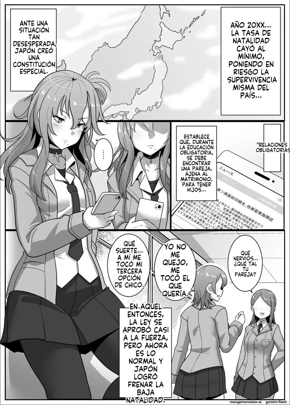 [Mukibutsu Heart (ryuun)] Ninshin Gimu Kyouiku ~Danjo Kousai to Kozukuri ga Gimuzukerareta Jidai [Spanish] [MTL] [Digital] - Page 2