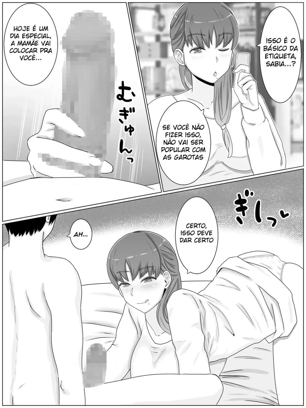 [Saimonke] Kaa-san to Shitai Koto ~Musuko no Kodane de Haramu Kyonyuu Haha [Portuguese-BR] - Page 15