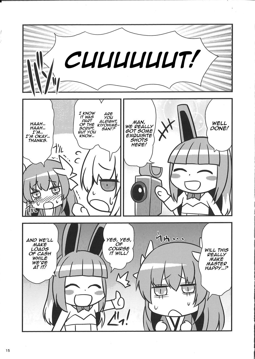 (Sougetsusai 24) [SeaFox (Kirisaki Byakko)] Watashi no Hebionna ga Dosukebe na Kouhai ni Choukyou Sarete Ooyake no Ba de Dappi Suru Hon | A Book About How My Snake Girl Got Tamed By My Lewd Underclassman And Started Shedding In Public (Fate/Grand Order) [English] - Page 15