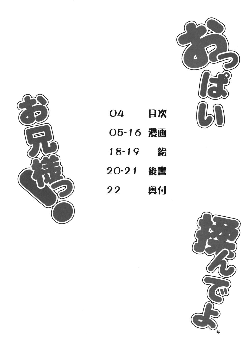 [Angelic Feather (Land Sale)] Oppai Monde yo Onii-sama! (Touhou Project) [Digital] - Page 3