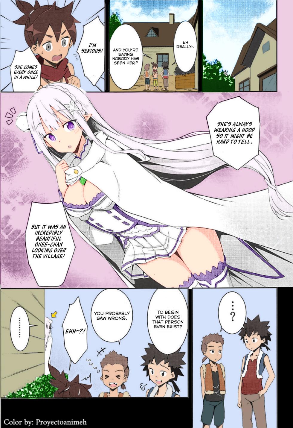 (C94) [Chelsea lip (Minato Yoshihiro)] Majo no Nokoriga | The Witch's Lingering Scent (Re:Zero kara Hajimeru Isekai Seikatsu) [English] [Thennos scans] [proyectoanimeh] [Colorized] - Page 2