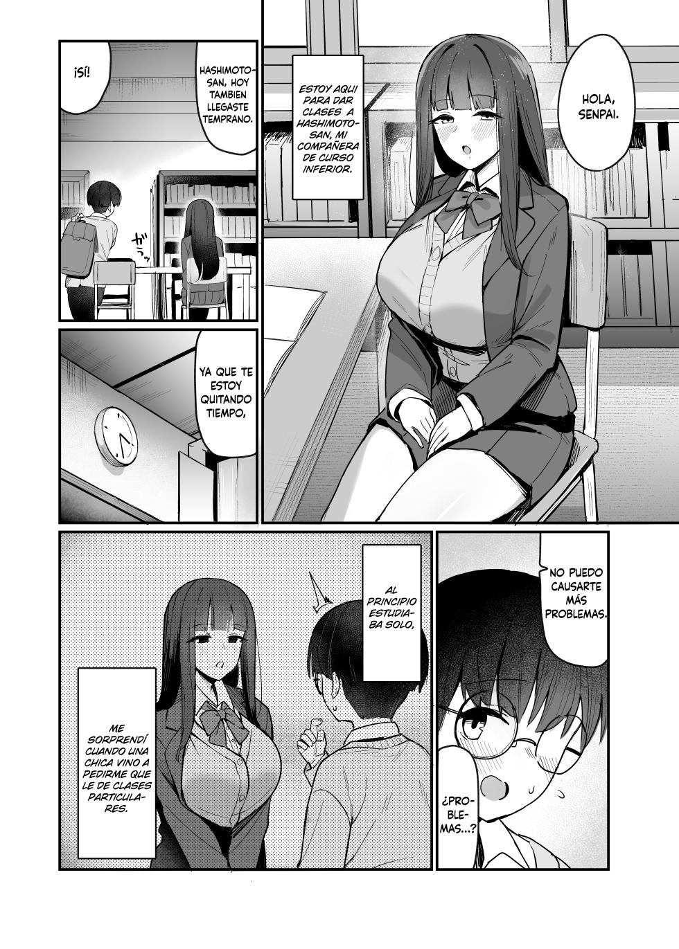 [Nijyouhan (ijou)] Kouhai JK ni Semararete Amaama Semerare Nagasare Ecchi suru Hanashi｜La Historia de cómo mi Kouhai me Acorraló y Terminé Teniendo Sexo con Ella [Spanish] [DARKSIDE] [Decensored] [Digital] - Page 3