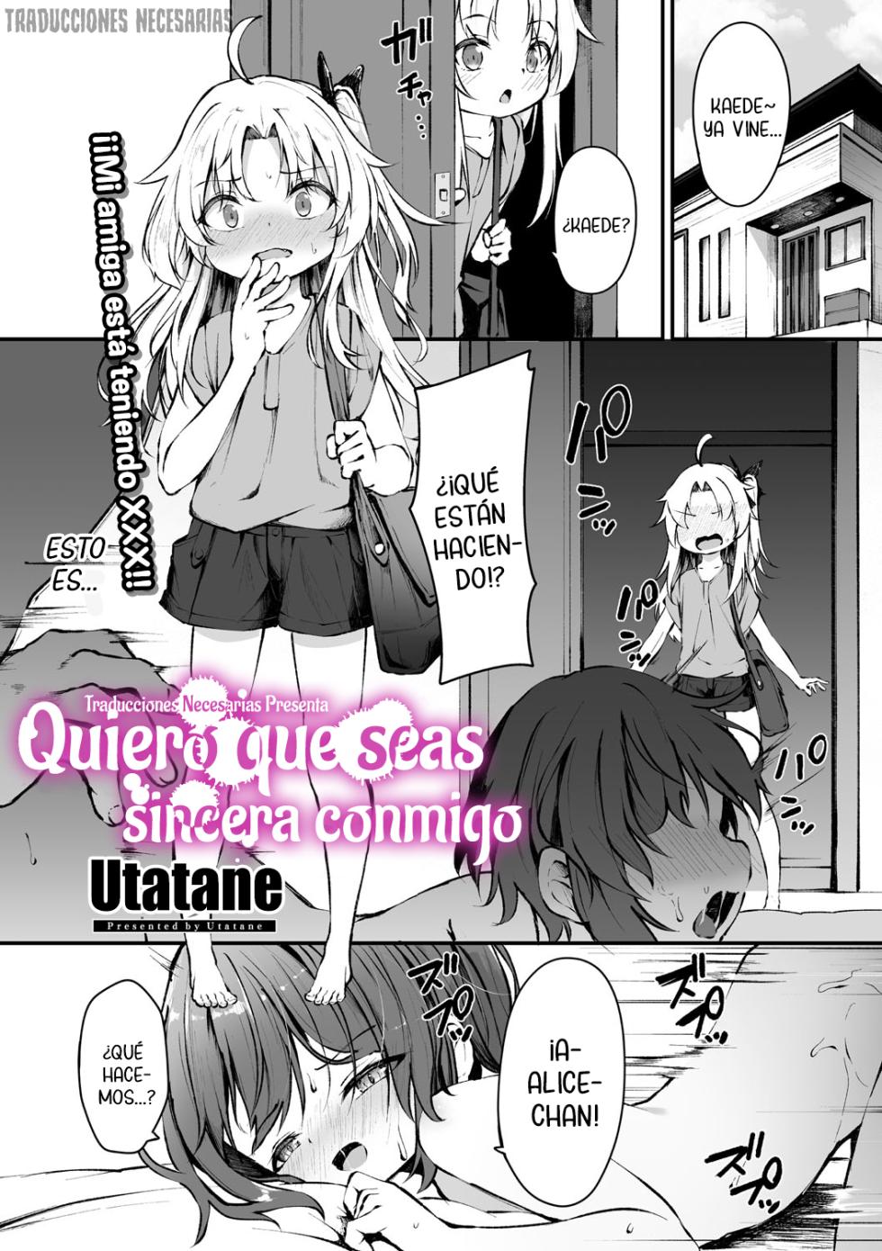 [Utatane] Sunao na Kimi ga Hoshii - Quiero que seas sincera conmigo (COMIC Megastore Vol. 16) [Español] [Traducciones necesarias] - Page 1