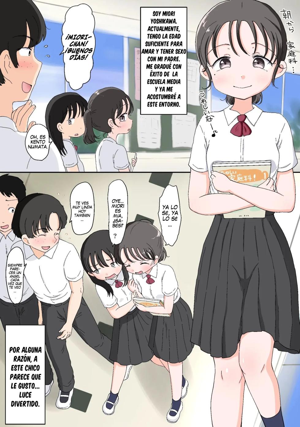 [Waseichigo] Oyako Honmono Seikyouiku 4 ~Hajimete no Hotel, Anal, Kareshi, Ninshin~｜Educación Sexual Práctica Entre Padre e Hija 4 ~El Primer Hotel del Amor, Sexo Anal, Un Novio y Un Embarazo~ [Spanish] [Scanlationdemon] - Page 2