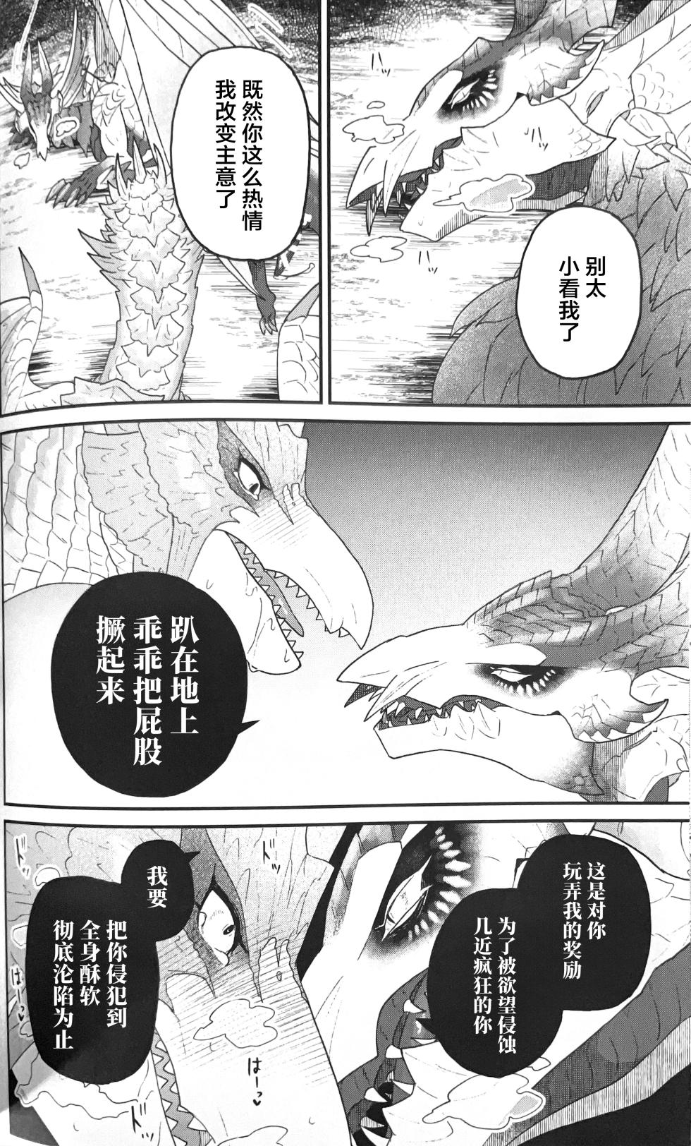 (Kemoket 15) [Kemikaru Purin (chemical-lulu)] Rin Naru Tama ni wa Kanbi Naru Hajime(kizu) o | 为凛然的明珠刻上甜美的瑕疵 (Monster Hunter) [Chinese] [ZX个人汉化] - Page 21