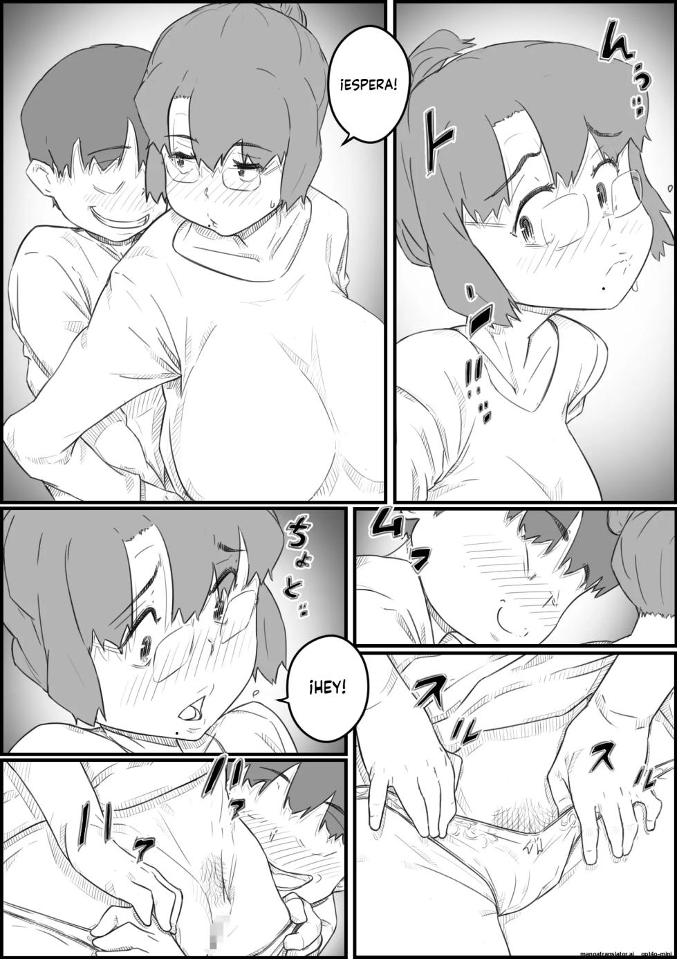 [Hirekatsu] Hitori Kurashi no Musuko no Heya de... Chizuru-san no Baai｜En la habitación de mi hijo, que vive solo... El caso de Chizuru [Spanish] [FallenSub] [MTL] - Page 5