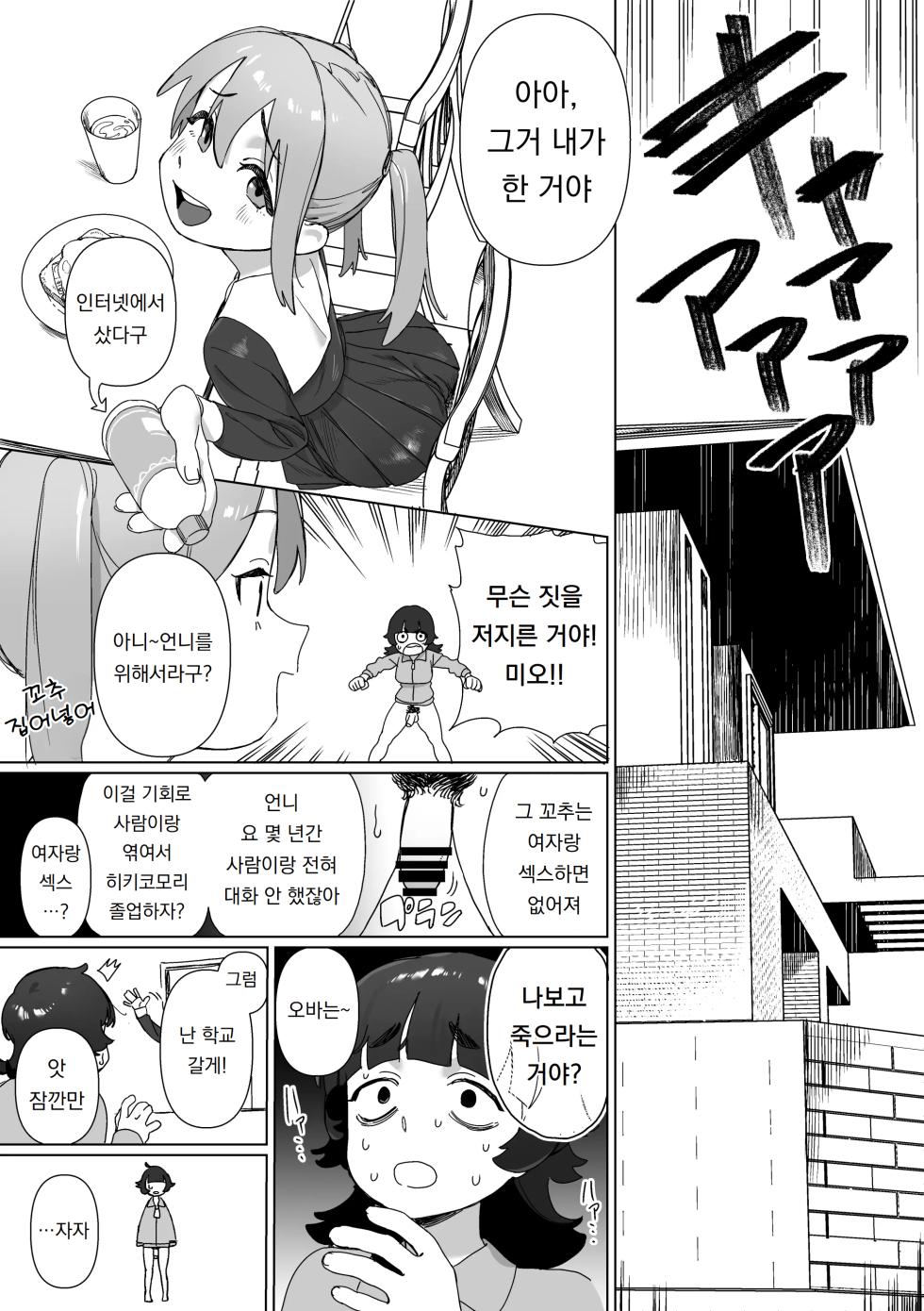 [Ekogi] Hikikomori no Ane ni Chinchin ga Haetara | 히키코모리 언니에게 꼬추가 생긴다면  [Korean] [도레솔] [Digital] - Page 4
