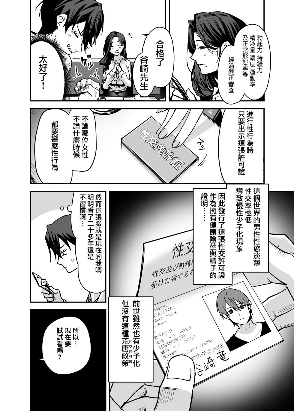 [Little Hopper (Hashibiro Kou)] Sex ni Menkyo ga Hitsuyou ni Natta Sekai [Chinese] [Jumppmuj個人漢化] [Digital] - Page 5