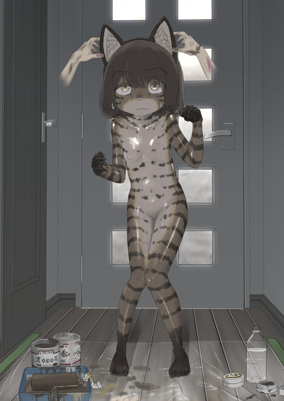 A story about being made to wander around town at night in the nude, covered only in cat-themed body paint [REMAKE] - Page 12