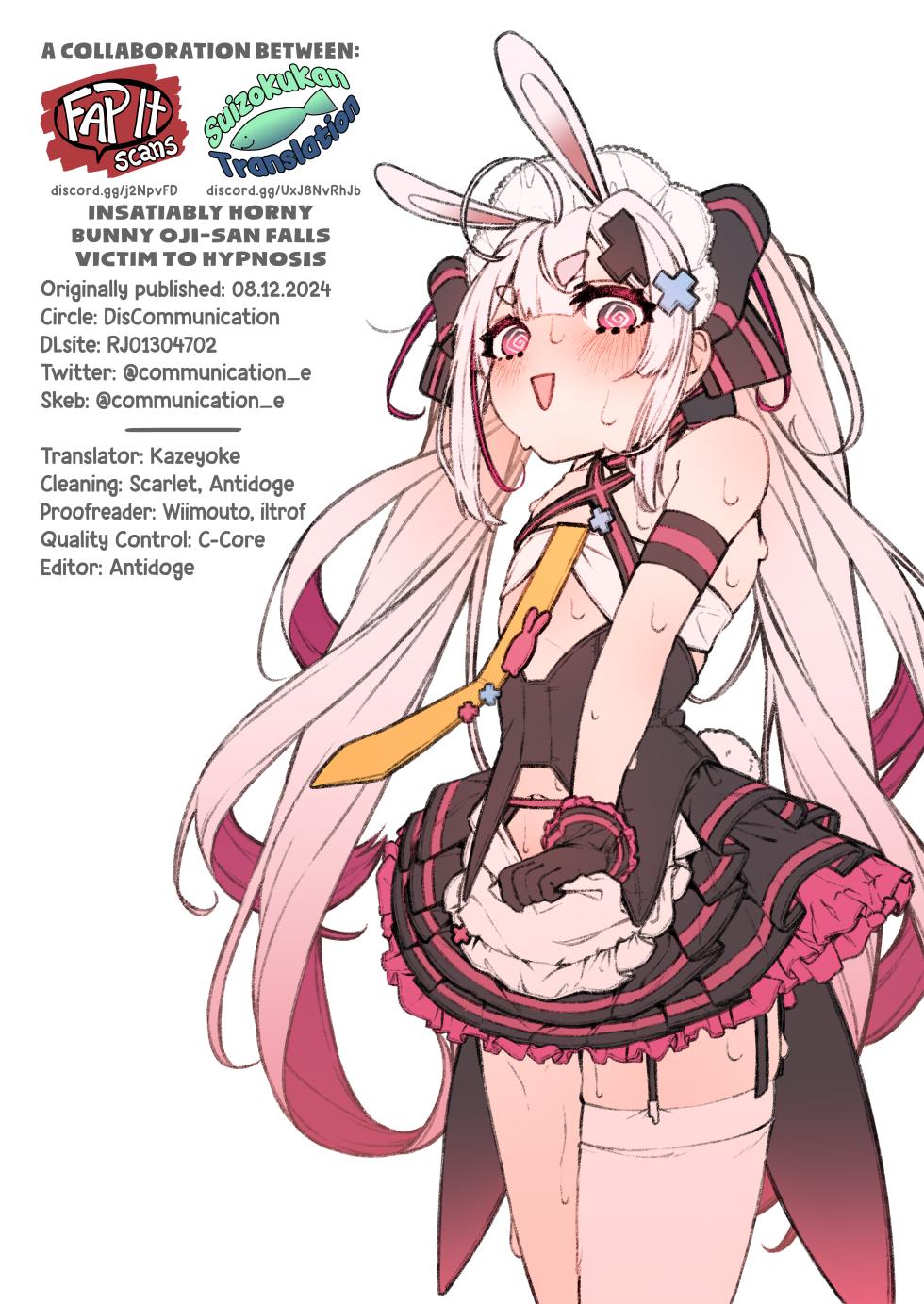 [DisCommunication] Mannen Hatsujou Usagi Oji-san, Saimin ni Kakatte Shimau. | Insatiably Horny Bunny Oji-san Falls Victim To Hypnosis (Tomari Mari) [English] [Fap It Scans, Suizokukan] [Decensored] - Page 28