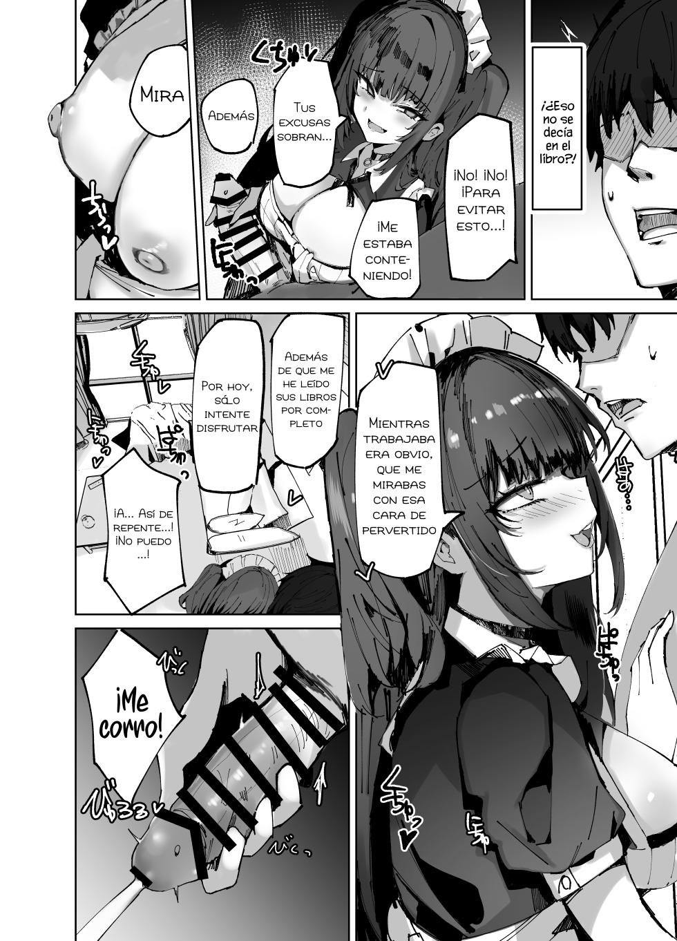 [Muoto Lab (Muoto)] Namaiki Maid ni Kakushiteta Ecchi na Hon ga Mitsukatte Baka ni Sarenagara Ecchi Suru Hanashi.｜La Historia De Cómo Me Acosté Con La Maid Insolente Después De Que Encontró Mis Libros Eróticos Escondidos Y Se Burló De Mí. [Spanish] [Blacklabel Scan] [Digital] - Page 10