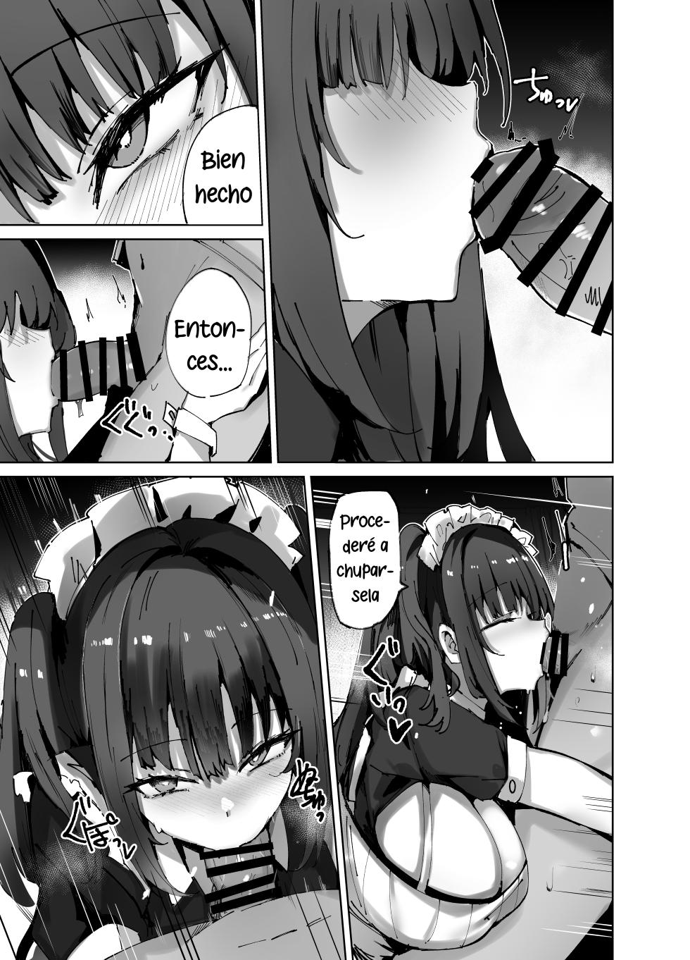[Muoto Lab (Muoto)] Namaiki Maid ni Kakushiteta Ecchi na Hon ga Mitsukatte Baka ni Sarenagara Ecchi Suru Hanashi.｜La Historia De Cómo Me Acosté Con La Maid Insolente Después De Que Encontró Mis Libros Eróticos Escondidos Y Se Burló De Mí. [Spanish] [Blacklabel Scan] [Digital] - Page 13