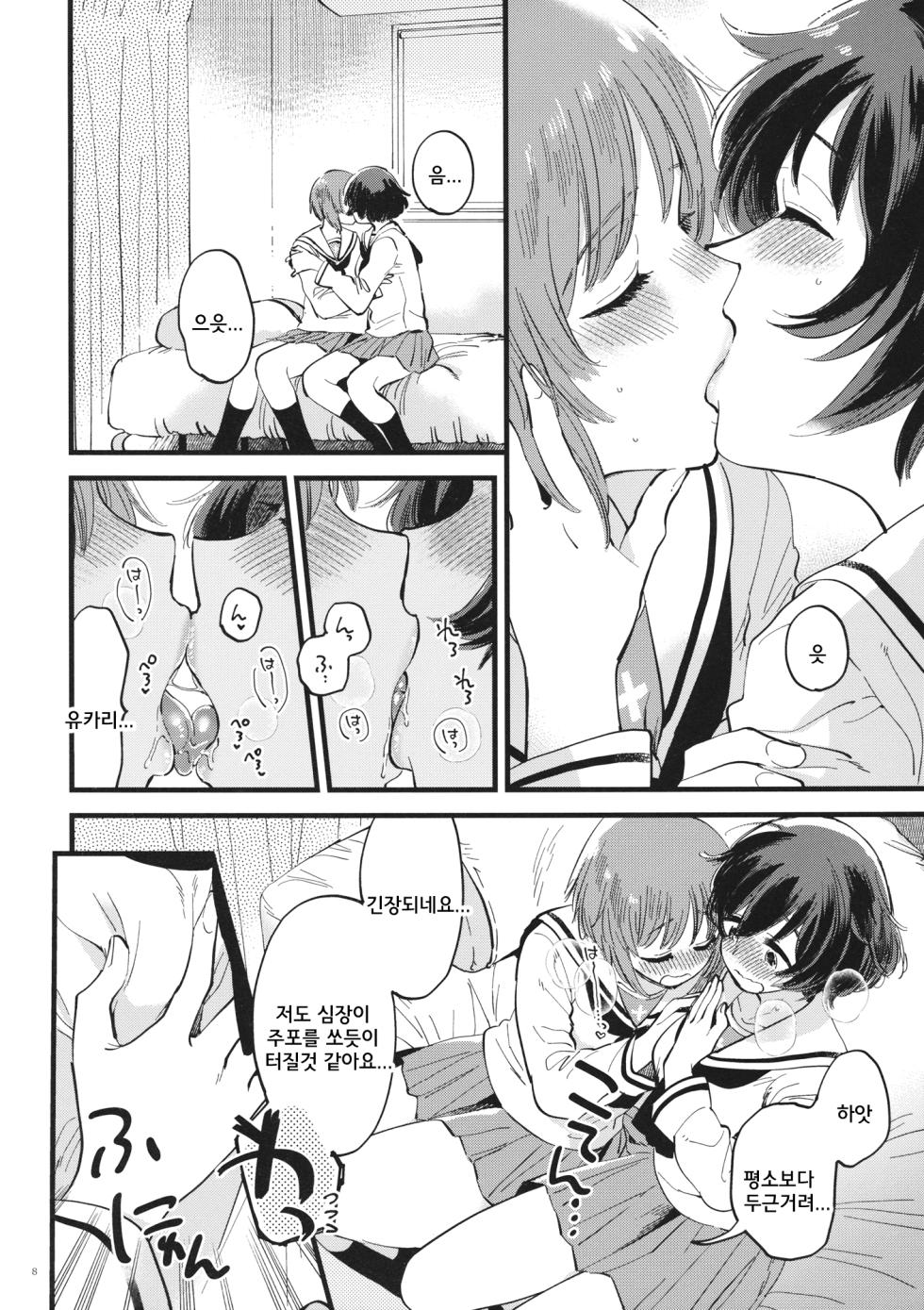 (C94) [SONOTAOZEY (YUKATARO)] Yasashiku, Sawatte, Oku made Furete. - Gentle Touch and Positive Touch | 상냥하게, 만져서, 끝까지 닿아 (Girls und Panzer) [Korean] - Page 7