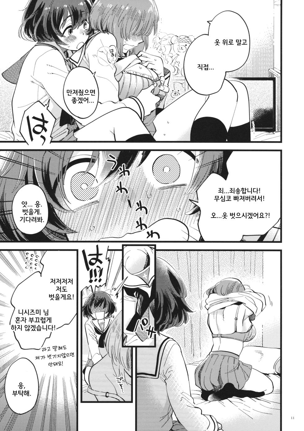 (C94) [SONOTAOZEY (YUKATARO)] Yasashiku, Sawatte, Oku made Furete. - Gentle Touch and Positive Touch | 상냥하게, 만져서, 끝까지 닿아 (Girls und Panzer) [Korean] - Page 10