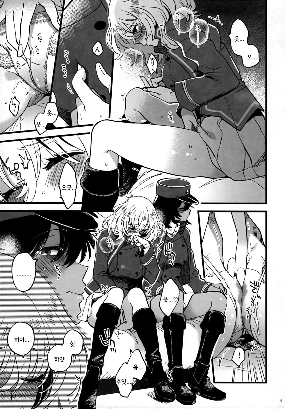 [Sonotaozey (Yukataro)] Tojikomerarete Kusuri Nonde Sorekara no Aida - Trapped in the Room, Taking the Potion, and Then | 방에 갇혀서 약을 먹고 그러고 난 다음 그 사이 (Girls und Panzer) [Korean] - Page 8