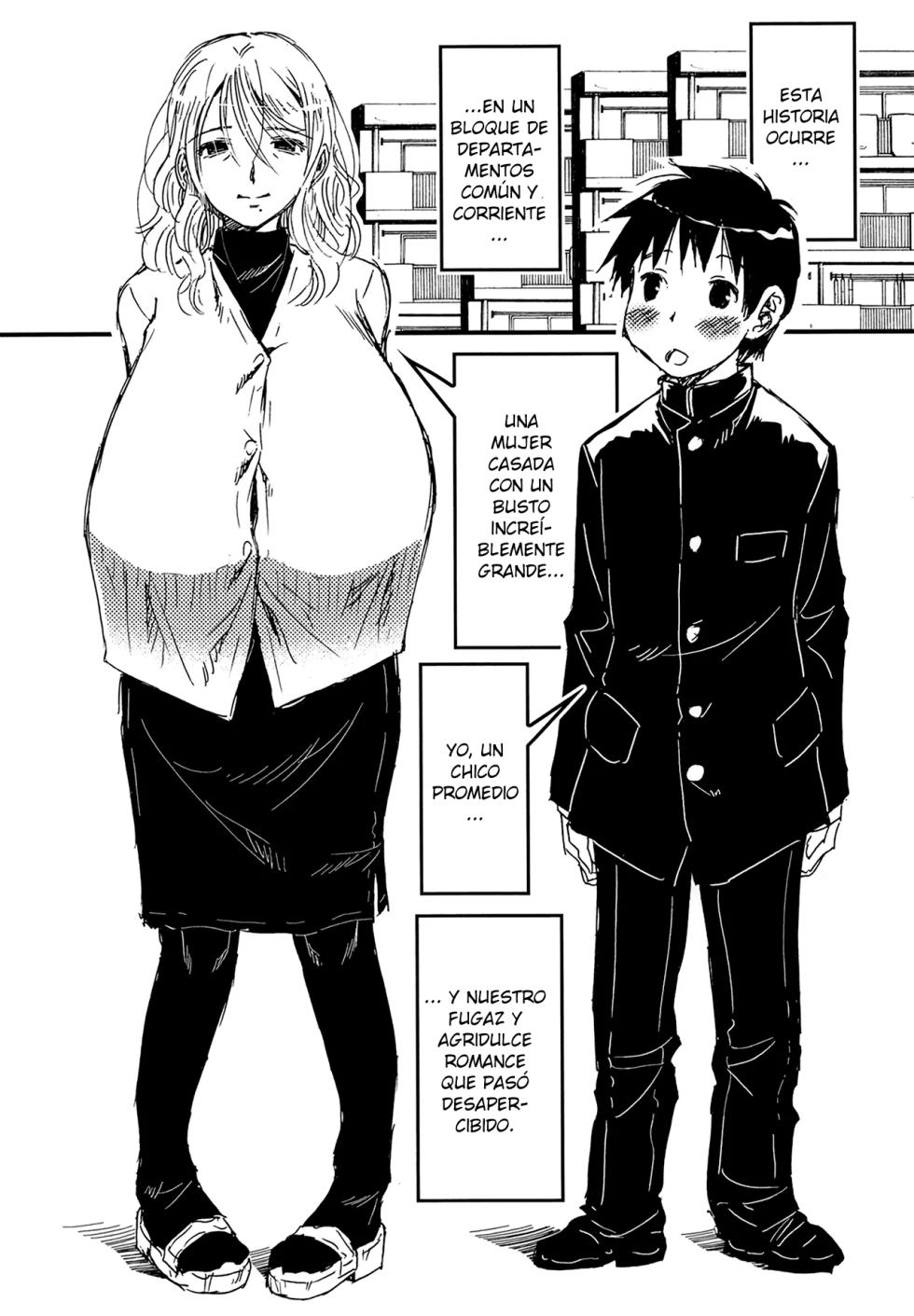 [Matsuyama Seiji] 56-sai Bust 256cm Danchizuma Ookiku Tareta Jukujo no Chibusa... Boku wa Kono Hito de Doutei o Sotsugyou Shita. | La madura ama de casa de 56 años y un busto de 256 [Spanish] - Page 5