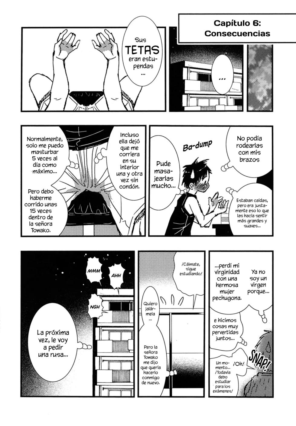 [Matsuyama Seiji] 56-sai Bust 256cm Danchizuma Ookiku Tareta Jukujo no Chibusa... Boku wa Kono Hito de Doutei o Sotsugyou Shita. | La madura ama de casa de 56 años y un busto de 256 [Spanish] - Page 27
