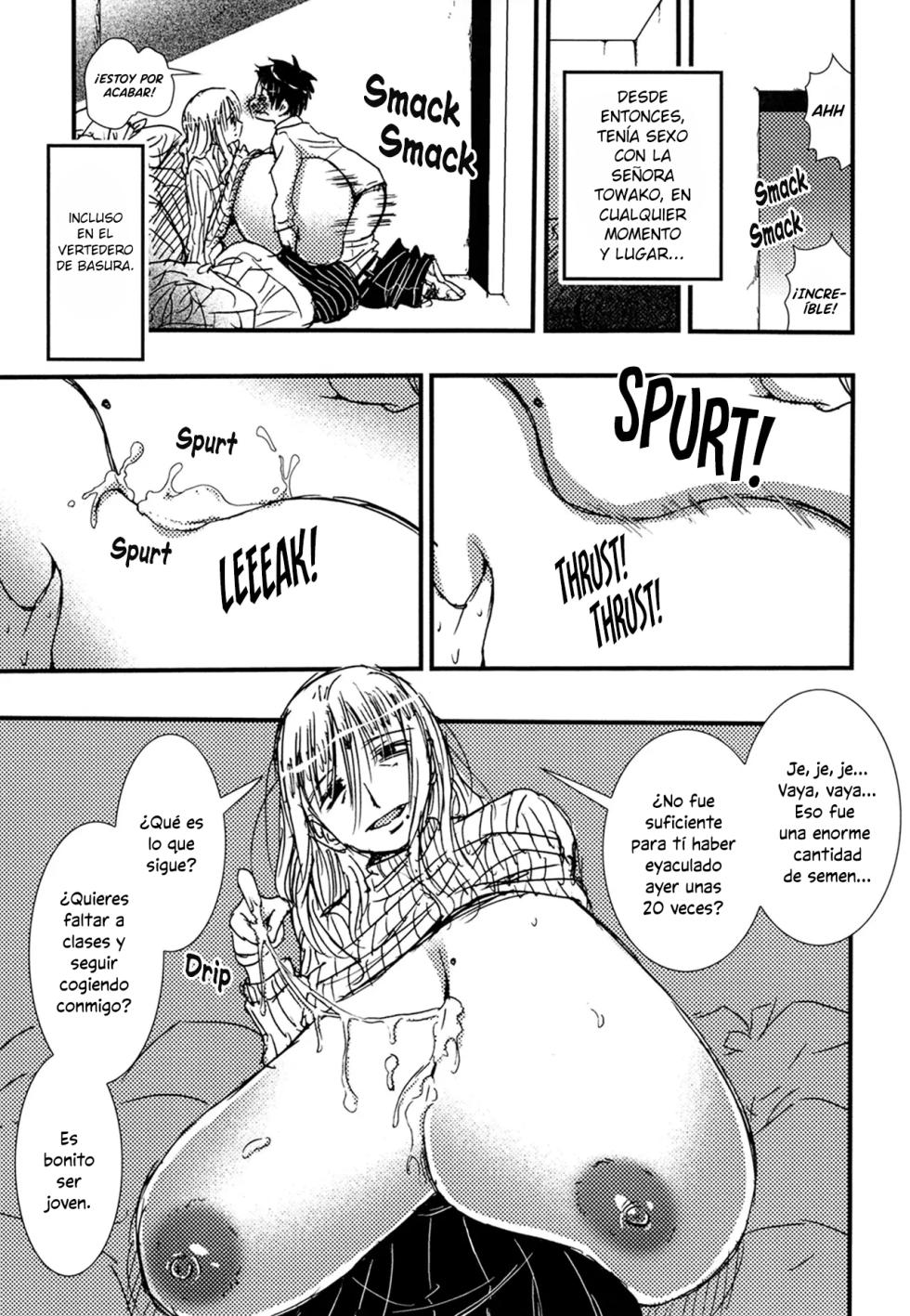 [Matsuyama Seiji] 56-sai Bust 256cm Danchizuma Ookiku Tareta Jukujo no Chibusa... Boku wa Kono Hito de Doutei o Sotsugyou Shita. | La madura ama de casa de 56 años y un busto de 256 [Spanish] - Page 32