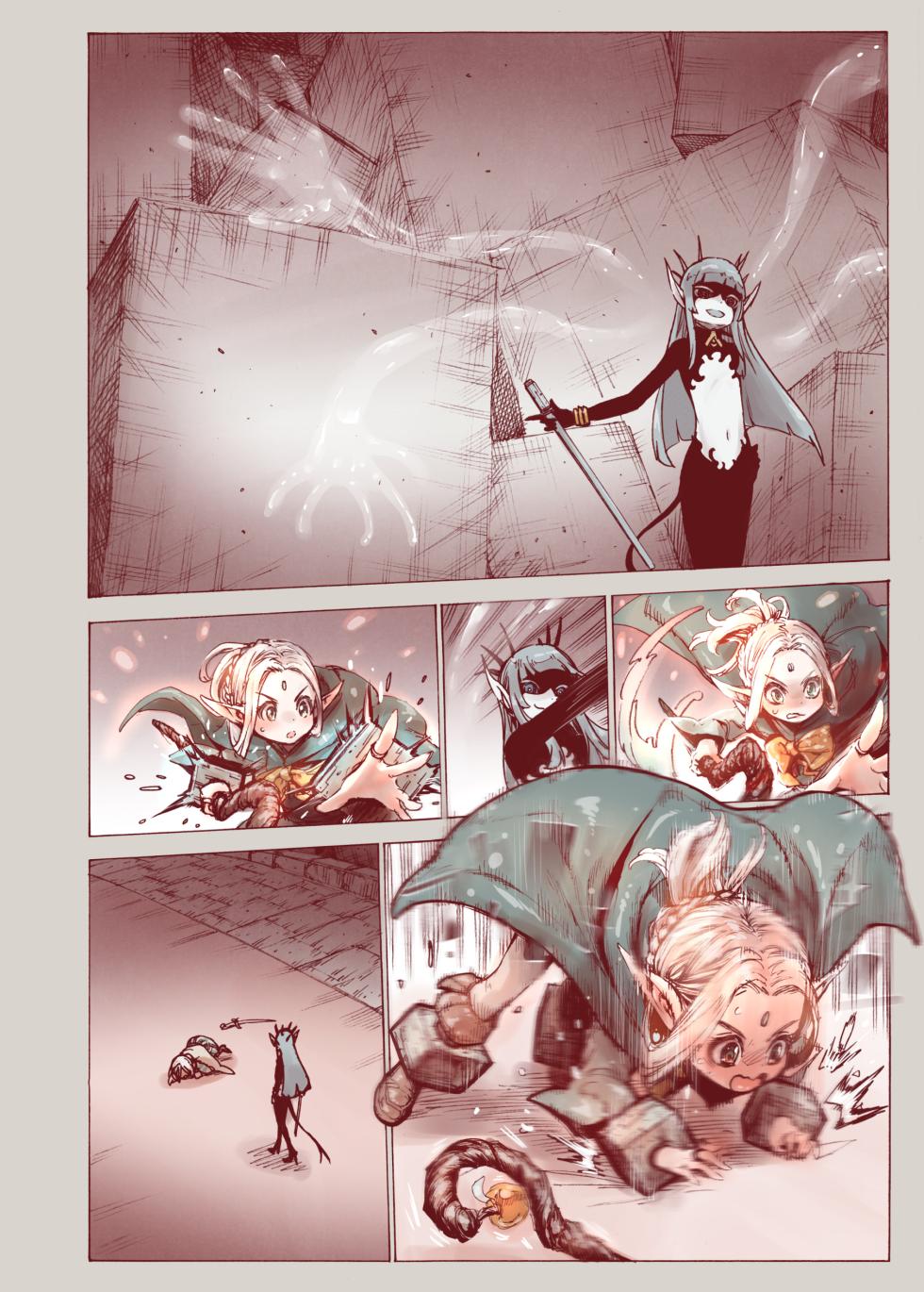 [Kyaradain] Daraku no Majo ~ Shounen Yuusha to Tsurupeta Elf wa Ikanishite Majo ni Yabureta ka ~ - Page 10