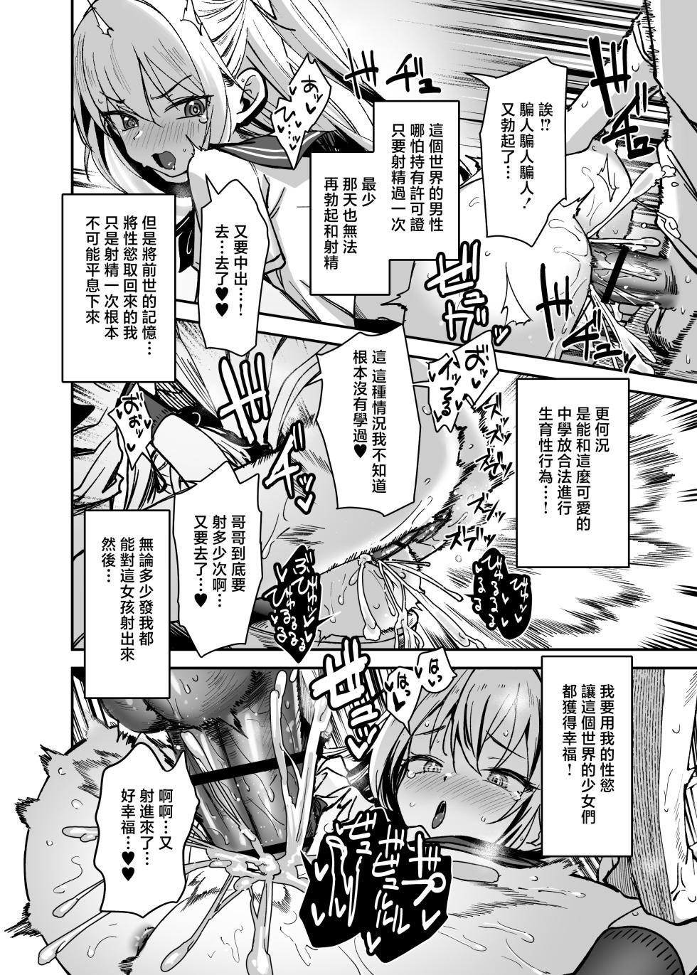 [Little Hopper (Hashibiro Kou)] Sex ni Menkyo ga Hitsuyou ni Natta Sekai [Chinese] [Digital] - Page 9