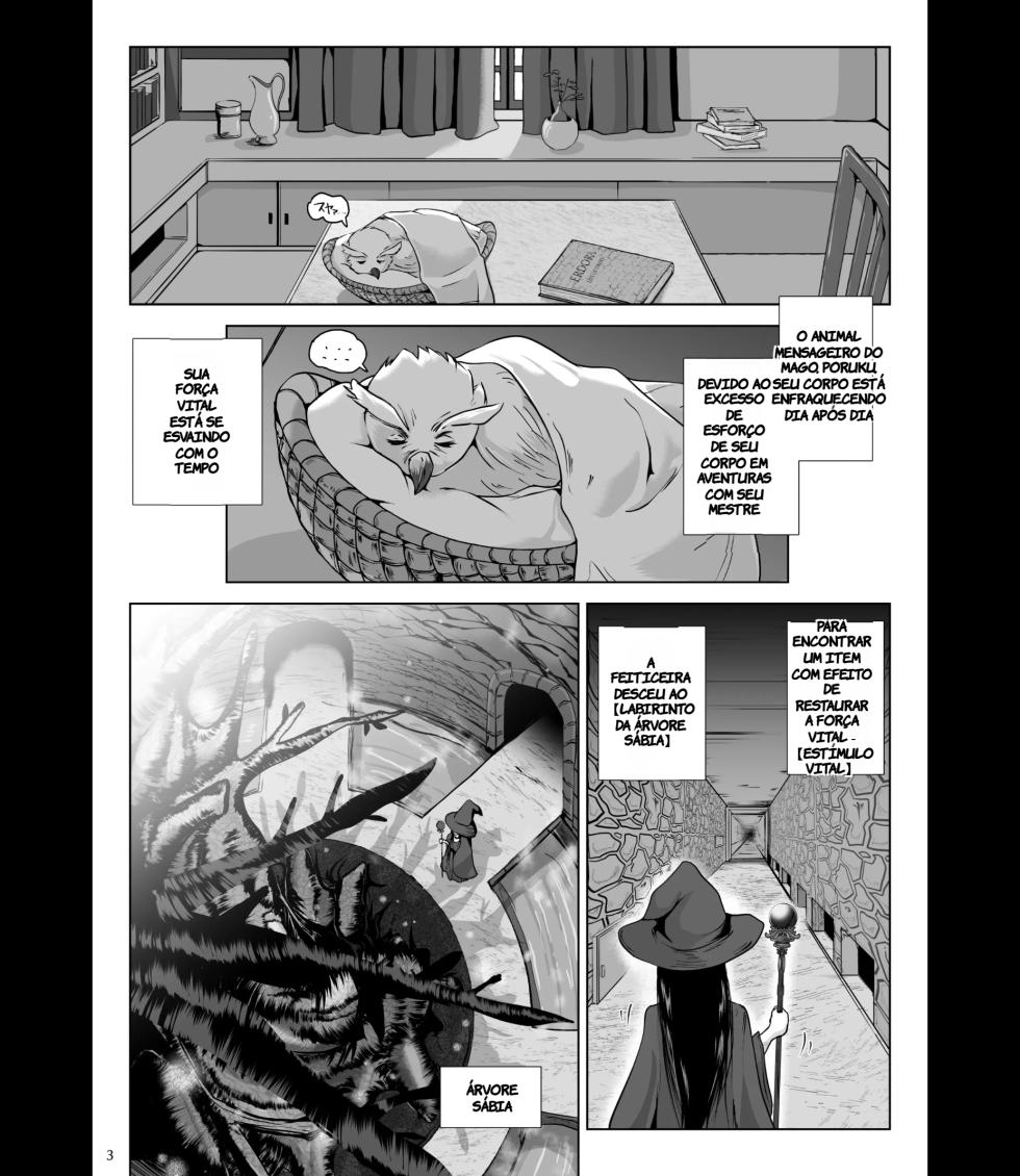 [Erotic Fantasy Larvaturs (Takaishi Fuu)] Chikubi Mushi Chirouju to Inochi no Shizuku - The Dungeon of Wise (TR-41) [Portuguese-BR] [Digital] - Page 3