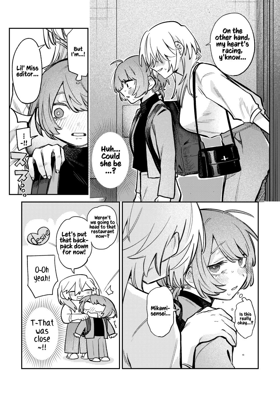 [Dozuke Taira Yuri Teikoku (Suzuo)] Urekko Mangaka-san to Shigodeki Henshuu-san | Popular Manga Artist and Work Adept Editor [English] [Kusanuu] - Page 10